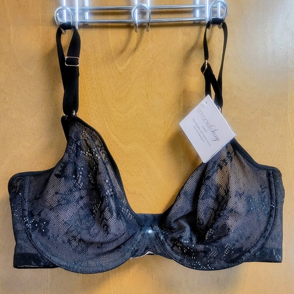 Womens Sheer mesh Demi underwire bra
